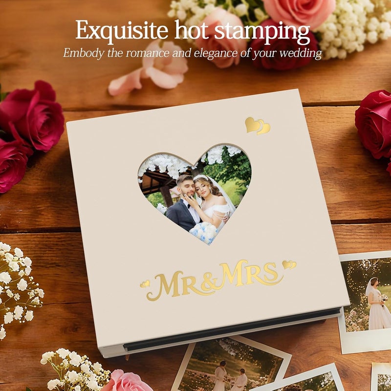 barsone Linen Wedding Photo Album 4x6 with 400 Pockets(Large Capacity Customizable Memory Book, Custom Engraved Cover, Bridal Photo Album for Engagement, Gifts & Memory Keepsake) - Image 5